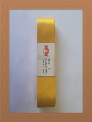 CINTA SATIN 2.5 CM COLOR DORADO