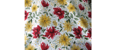 BI STRETCH FLOREADO AMARILLO ROJO