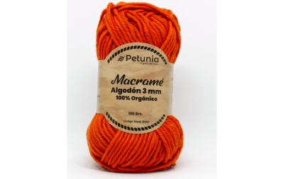 ALGODÓN MACRAME 3 MM NARANJO 6006