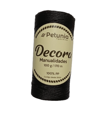 HILO DECORA PARA MANUALIDADES NEGRO 222