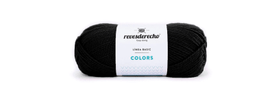 LANA COLORS REVES DERECHO NEGRO MADEJA 100 GR