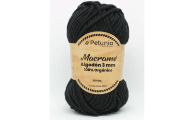 ALGODÓN MACRAME 3 MM NEGRO 6003