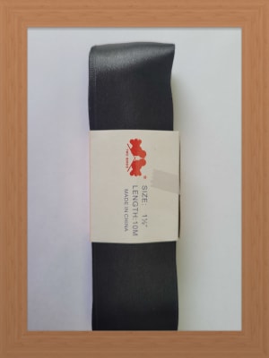 CINTA SATIN 4 CM COLOR NEGRO