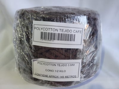 POLYCOTTON TEJIDO CAFE CONO 1/2 KILO1
