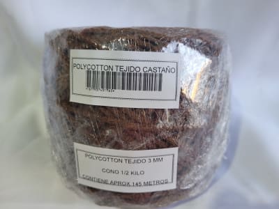 POLYCOTTON TEJIDO CASTAÑO CONO 1/2 KILO