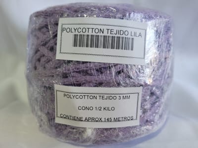 POLYCOTTON TEJIDO LILA CONO 1/2 KILO