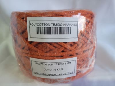 POLYCOTTON TEJIDO NARANJO CONO 1/2 KILO1