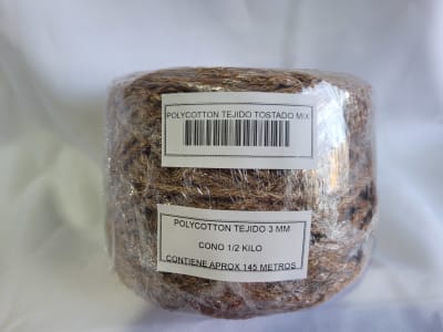 POLYCOTTON TEJIDO TOSTADO MATIZADO CONO 1/2 KILO