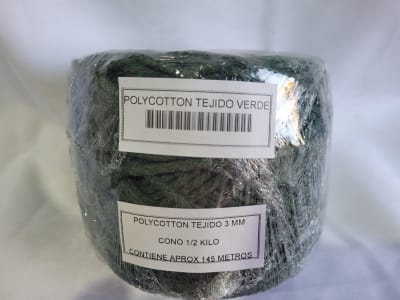 POLYCOTTON TEJIDO VERDE CONO 1/2 KILO