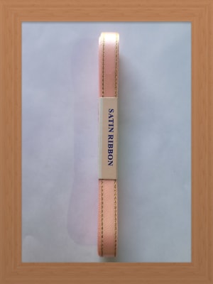 CINTA SATIN BORDE DORADO 1 CM ROSADO