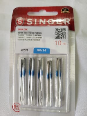 SET AGUJAS MAQUINA SINGER OVERLOCK MODELO 2022 90/14