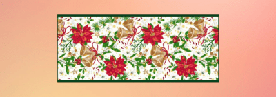 TELA BI STRETCH NAVIDEÑO ROSAS GRANDES C 2400