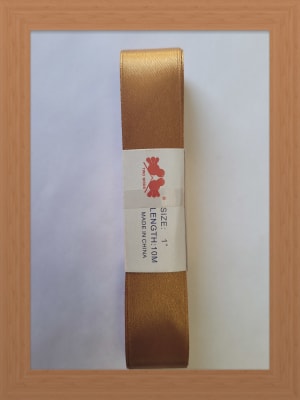CINTA SATIN 2.5 CM COLOR TOSTADO