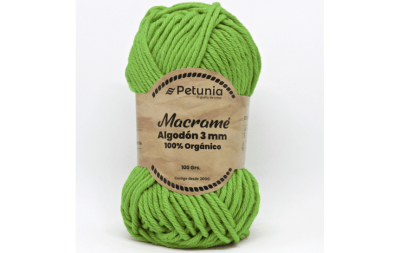ALGODON MACRAME 3 MM VERDE LORO 6015