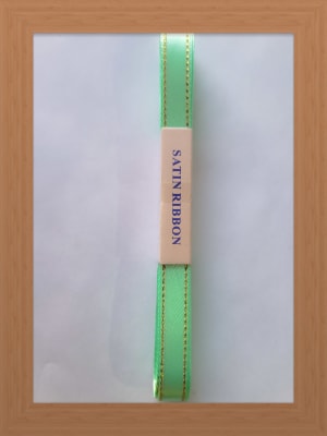 CINTA SATIN BORDE DORADO 1 CM VERDE AGUA