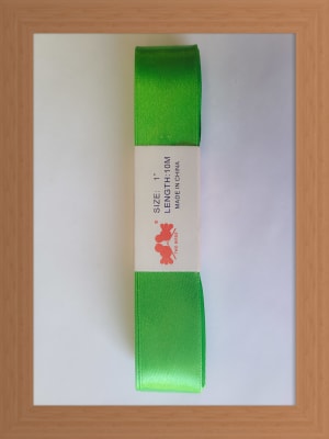 CINTA SATIN 2.5 CM COLOR VERDE MANZANA1