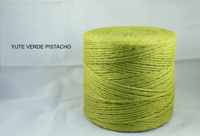 CORDON YUTE 2 MM PISTACHO CONO 1 KILO