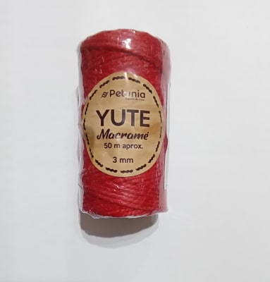 YUTE 3 MM CONO 50 METROS COLOR ROJO