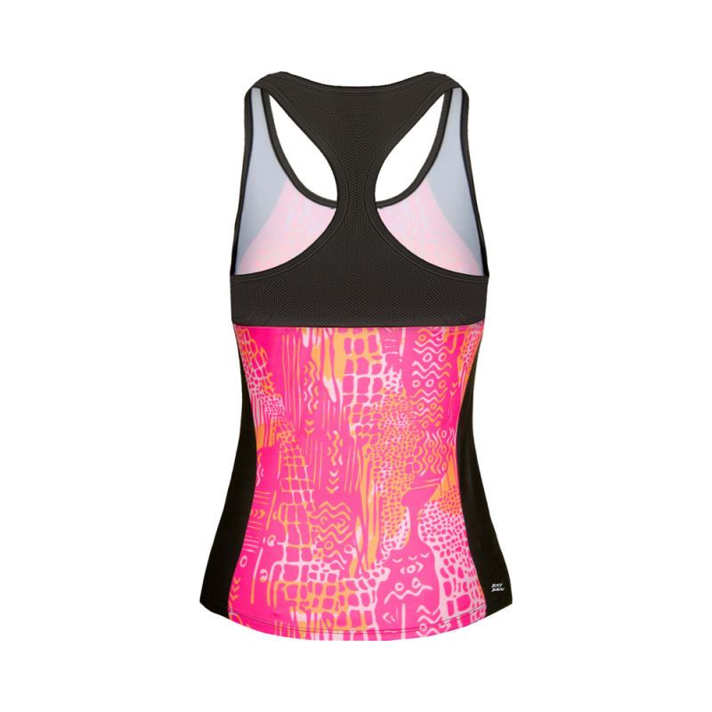 Polera Yaka Tech Tank - dark grey, pink