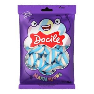 MAXMALLOWS DOCILE TORNILLO CELESTE CON BLANCO 250 GR