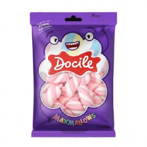 MAXMALLOWS DOCILE TORNILLO ROSADO CON BLANCO 250 GR1