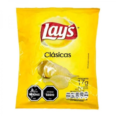 TIRAS PAPAS LAYS 17 GR X 12 UND