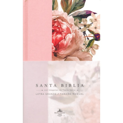SANTA BIBLIA REINA VALERA TD-CON IMAGENES DE TIERRA SANTA-FLORES ROSADAS-ORIGEN