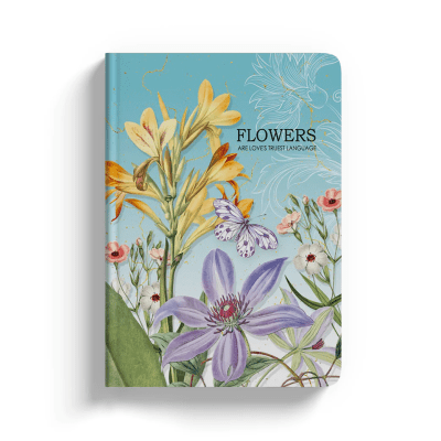 LIBRETA FLOWERS CELESTE-LIBERTAD