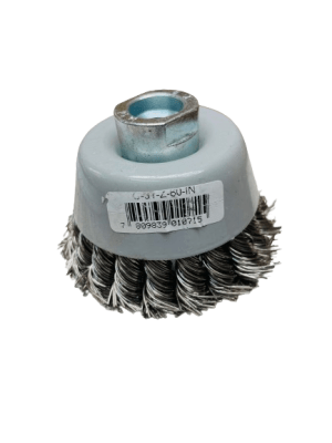 GRATA COPA CONICA 3 TRENZADO INOX C31-Z-60 M14 - HELA1