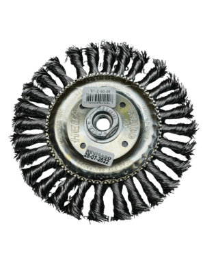 GRATA CIRCULAR PLANA 6 TRENZADA INOX (61-Z-60) M14 - HELA1