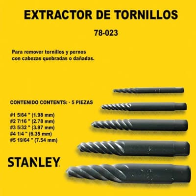 JUEGO EXTRACTOR DE PERNO - TORNILLO (78-023) - STANLEY1
