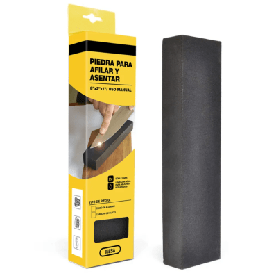 PIEDRA PARA AFILAR / ASENTAR 8X2X1 OXIDO ALUMINIO DOS CARAS - ISESA1