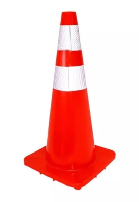CONO REFLECTANTE  SEGURIDAD N 36 NARANJO DOB. CINTA1