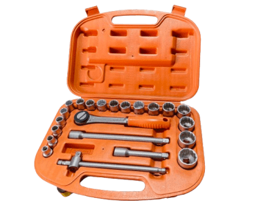 JUEGO DADOS HEX. [ ] 1/2 -   3/8 - 1.1/4 PULG. - 22 PZS.1