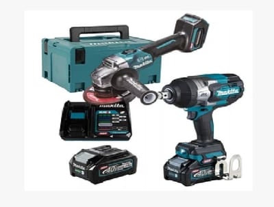 KIT LLAVE DE IMPACTO 3/4 INAL TW001GM201+ ESMERIL GA012GZ 40V- MAKITA