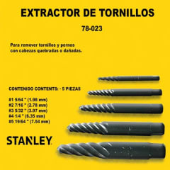 JUEGO EXTRACTOR DE PERNO - TORNILLO (78-023) - STANLEY
