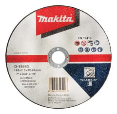DISCO CORTE METAL 7 180 X 2.5 X 22.23 - MAKITA