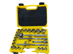 JUEGO DADOS POLIGONALES [ ]1/2 -  8 - 32MM 22PCS - TRAMONTINA