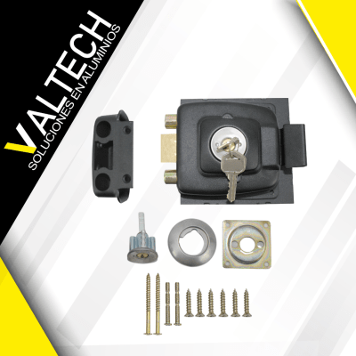 Cerradura puerta portón acceso principal con caja1