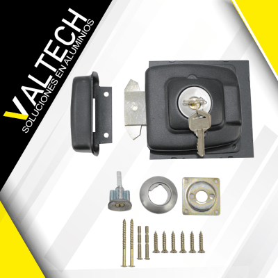 CERRADURA PUERTA PORTON CORREDERA CON CAJA NEGRA