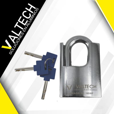 CERRADURA CANDADO VALTECH MAXIMA SEGURIDAD DE GRADO MILITAR SUS 304 32/60WF2