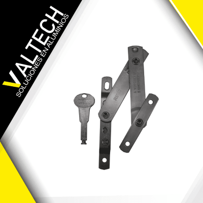 BRAZO LIMITADOR ACERO INOX 200 CON LLAVE1