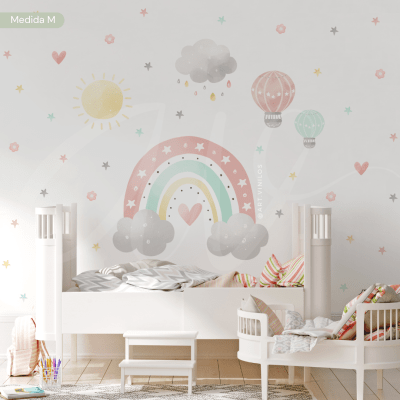 Vinil Deco Arcoiris y Globos