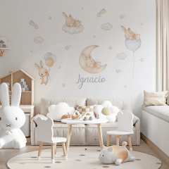 Vinil Deco Conejitos Cute 0