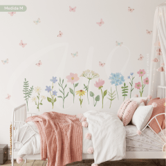 Vinil Deco Flores en Acuarela 0