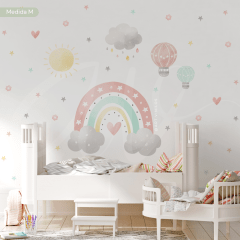 Vinil Deco Arcoiris y Globos 0
