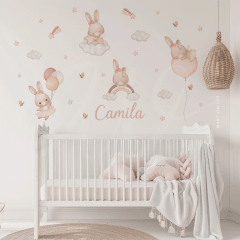 Vinil Deco Conejitas Cute