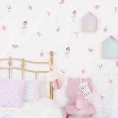 Wallstickers Ballerinas y Flores 0