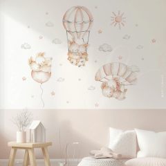 Vinil Deco Conejitos acuarela