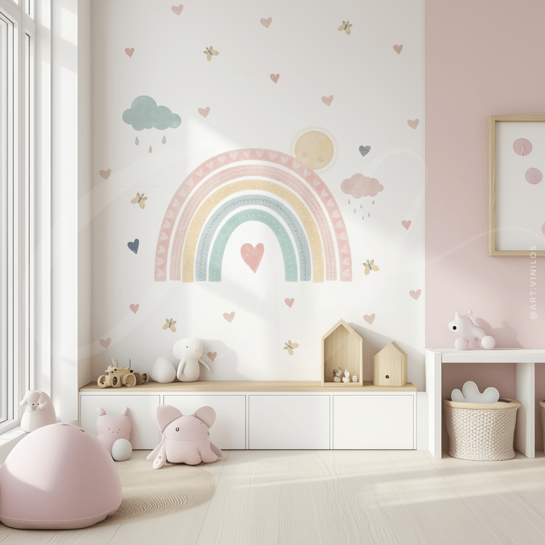 Vinil Deco Arcoiris Cute1